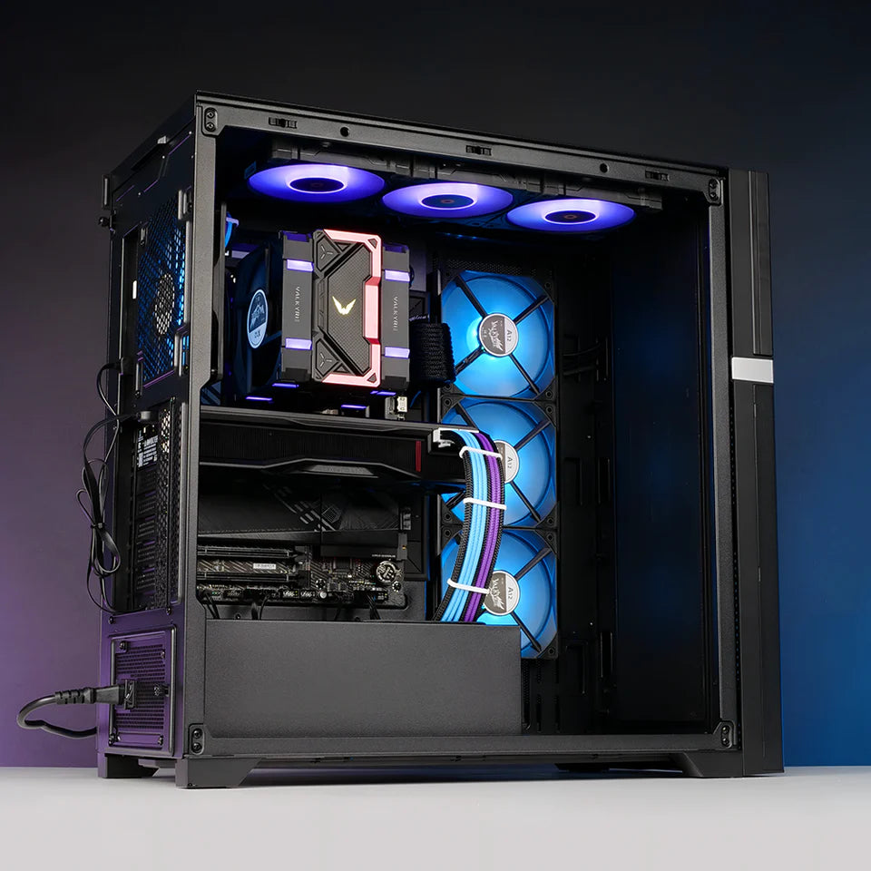 Valkyrie VK-02 Mid Tower ATX PC Case with LCD Screen Black